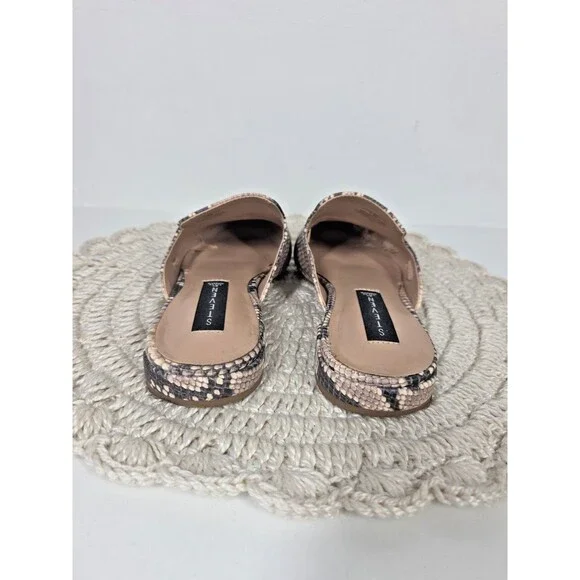 Steve Madden Mattis Python Snakeskin Pointed Toe Slip On Mules Flats Size 7.5M * - Picture 6 of 11